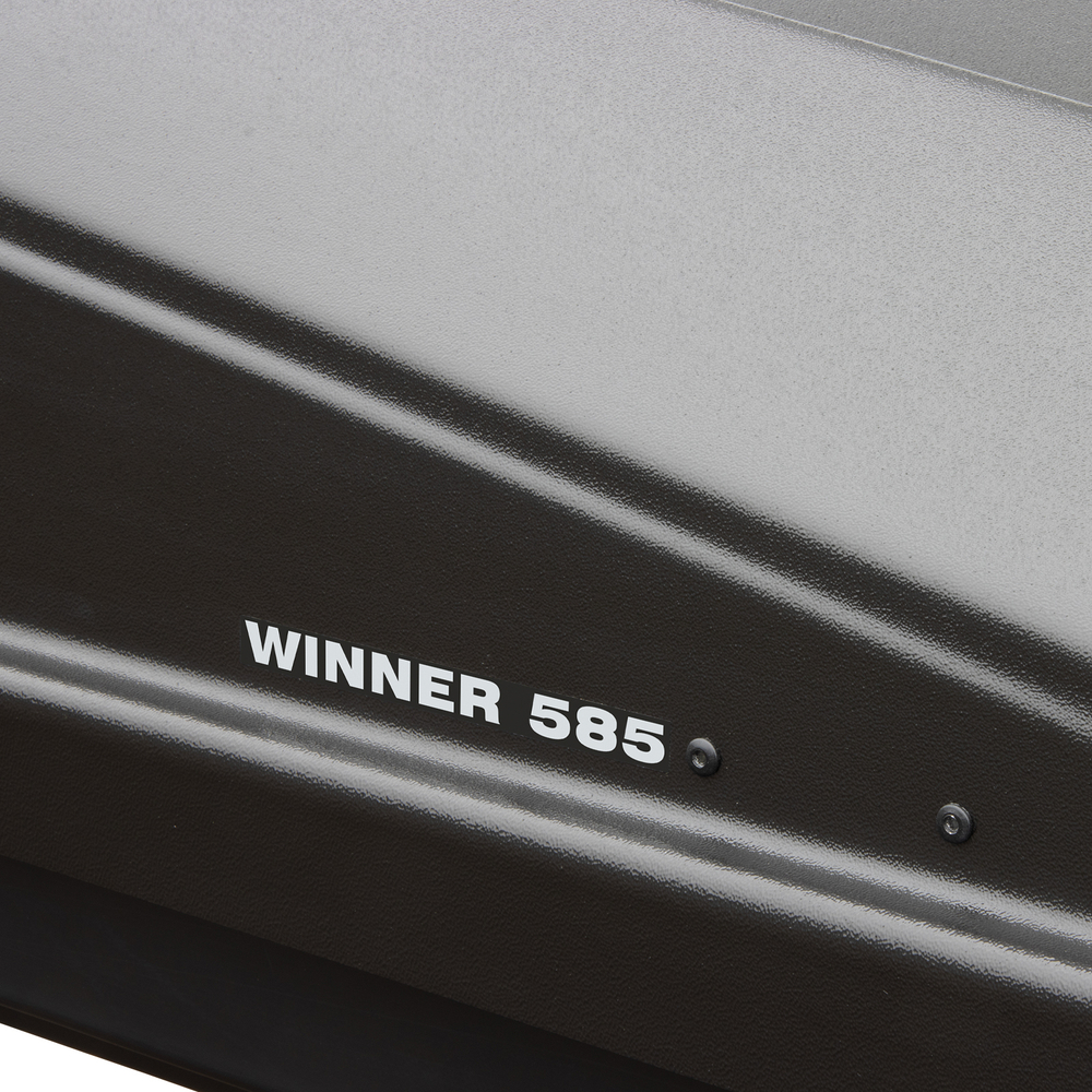 Автобокс на крышу автомобиля "Winner585" двусторонее открывание (черный дастинг) / Евродеталь