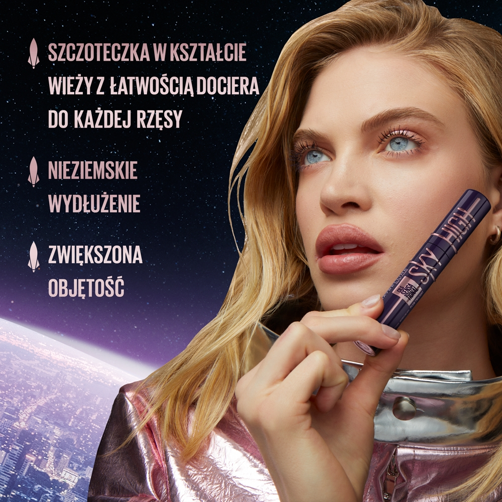 MAYBELLINE NEW YORK Lash Sensational Sky High - Тушь для ресниц, утолщающая и удлиняющая оттенок Brown, 7 ml