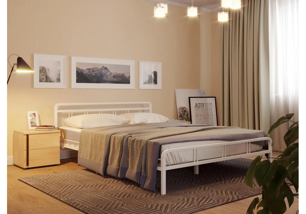 Кровать Woodville Рейк 120х200 белая