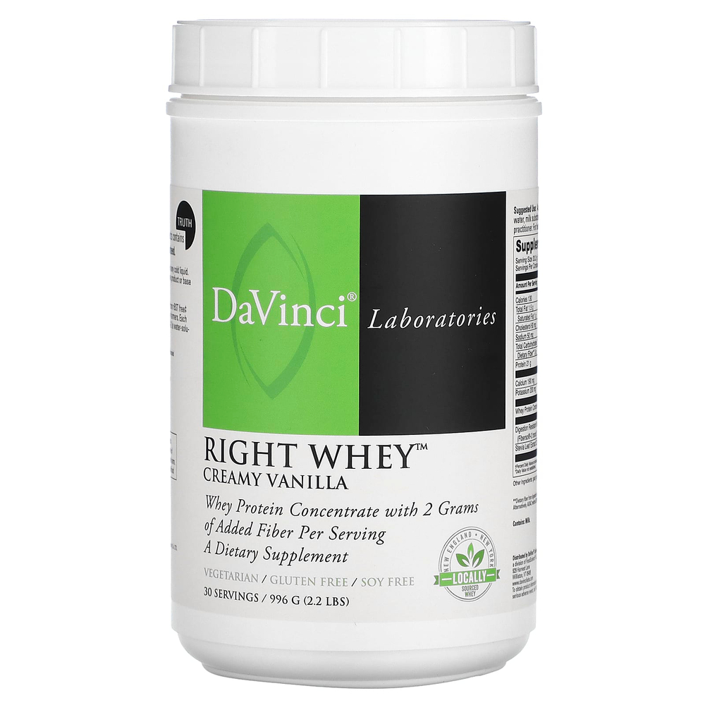 DaVinci Laboratories, Right Whey, сливочная ваниль, 996 г (2,2 фунта)