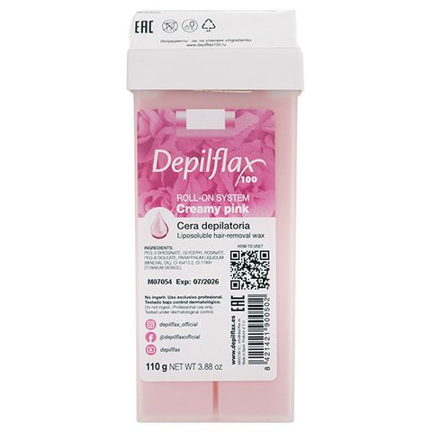 Теплый жирорастворимый воск для депиляции в картридже Depiflax Creamy Pink
