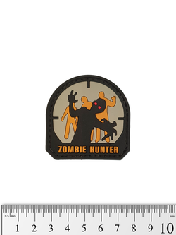 Шеврон Zombie Hunter малый PVC. Цветной