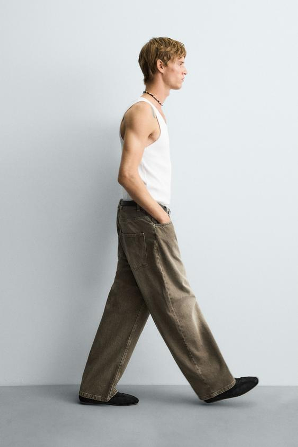 ZARA ДЖИНСЫ BAGGY FIT, ХАКИ