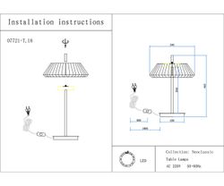 Kink Light 07721-T,19(16) Настольная лампа Ивина черный/серый