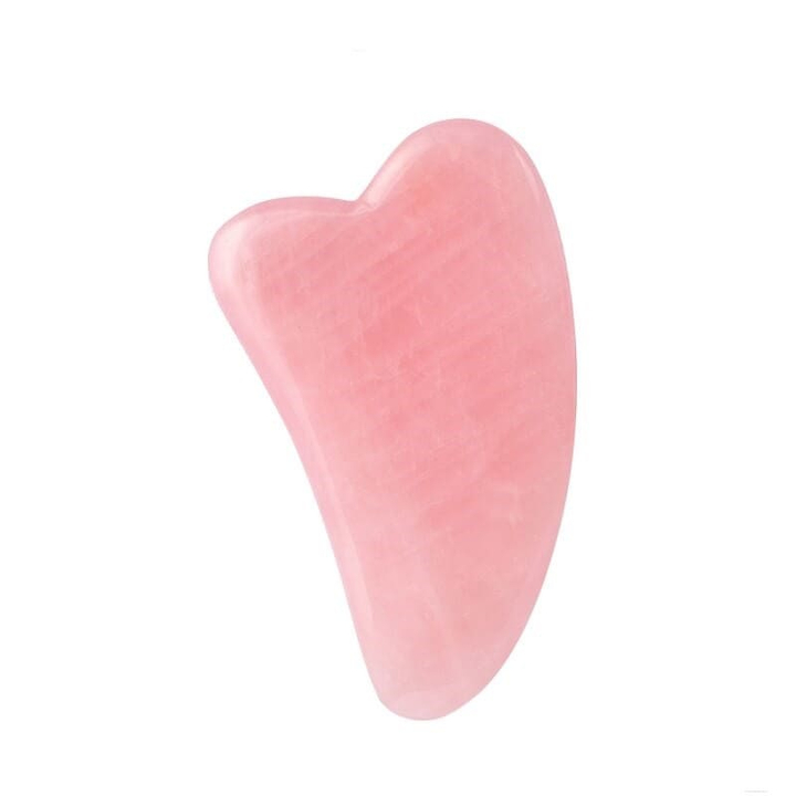 Скребок Гуаша Сердце розовый кварц 5 см