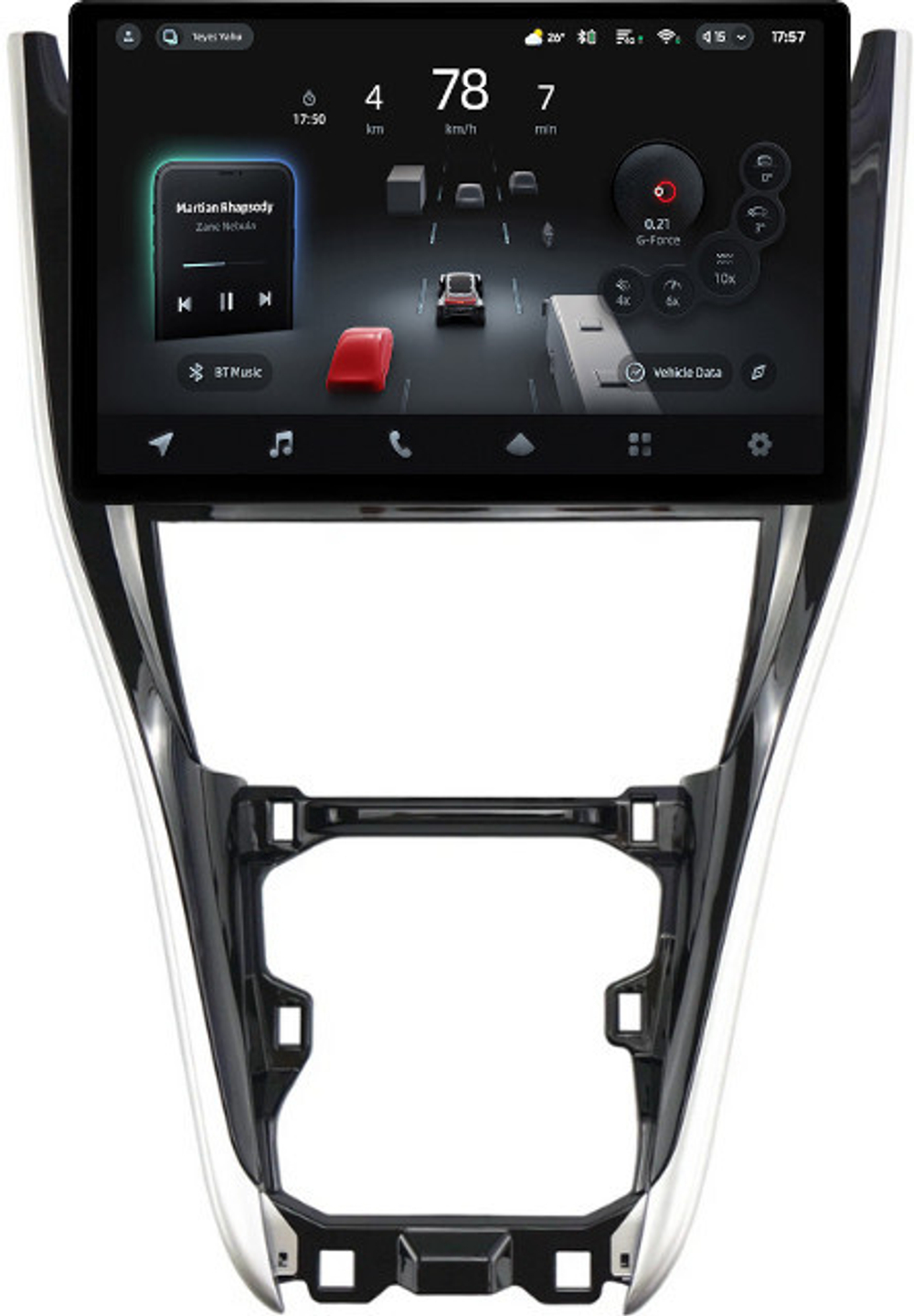 Магнитола для Toyota Harrier 3 XU60 2017-2020 (большая рамка) - Teyes CC4-PRO монитор 13" 2K QLED на Android 13, Snapdragon 778G, 8+128, AI, CarPlay, DSP, 4G SIM-слот