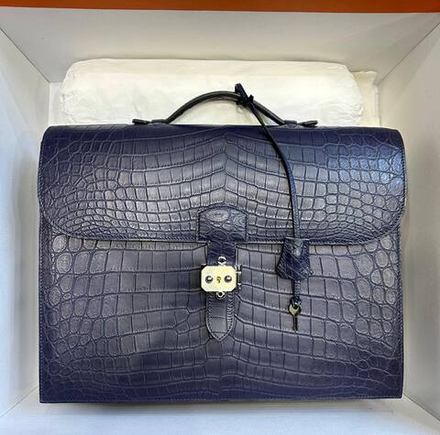 Портфель Hermes кожа крокодила