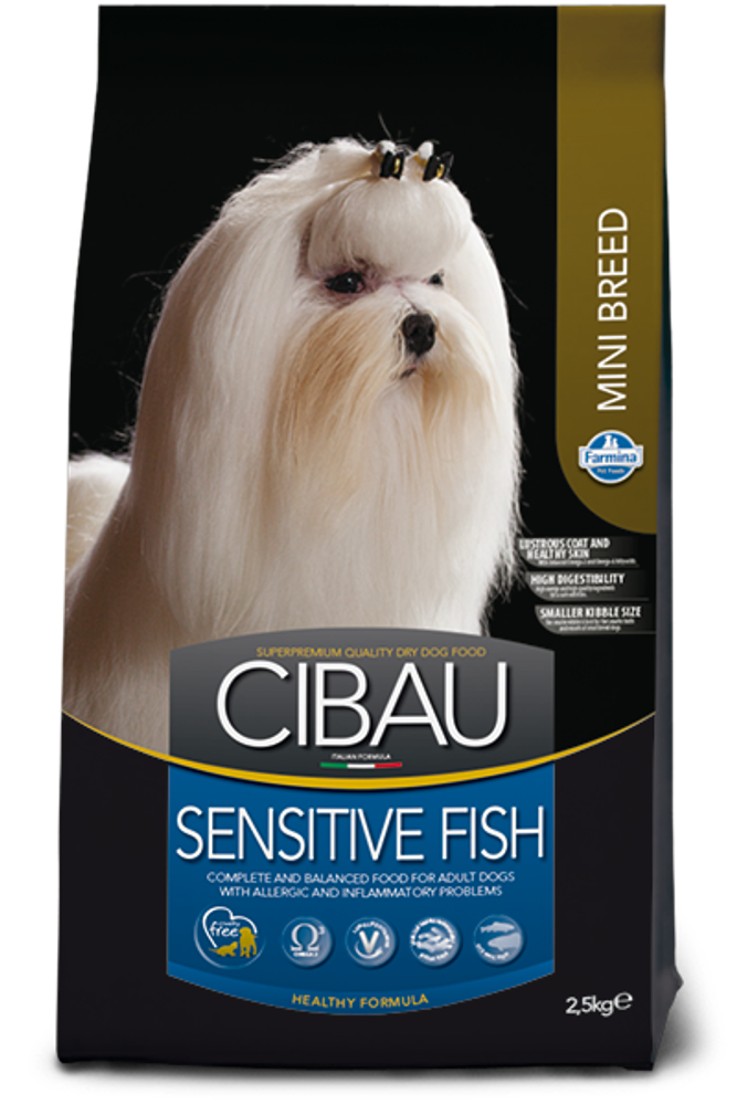 Farmina Cibau 800г Adult Sensitive Mini Breed Сухой корм для собак малых пород Рыба