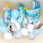 Шар (35"/89 см) Фигура, Коляска для мальчика, Голубой 1 шт.