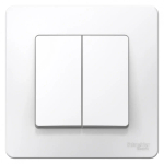 BLANCA С/У 2-клавишный ВЫКЛЮЧАТЕЛЬ (сх.5), 6А, 250В, БЕЛЫЙ
