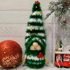 Игрушка интерьерная «Гномик-елочка» ручной работы