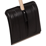 Лопата для уборки снега пластиковая, 350 х 350 х 1445 мм, деревянный черенок,