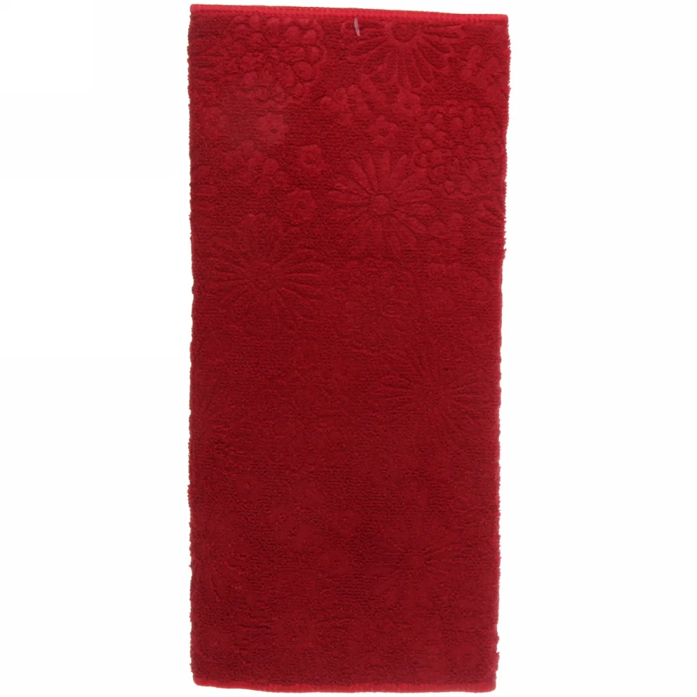 Коврик для сушки посуды 38*50см «Ромашки» красный