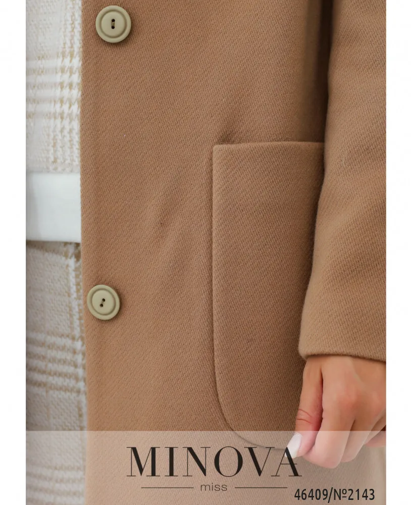 Пальто 2143-бежевый Minova