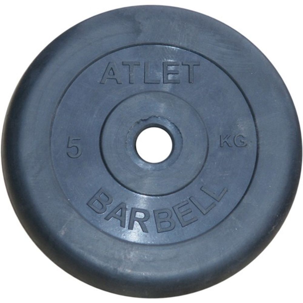 Диск обрезиненный BARBELL ATLET 5 кг / ⌀ 26 мм