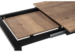 Стол Центавр 120(160)х70х75 дуб велингтон / черный матовый