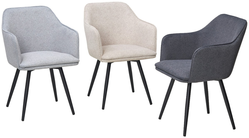 Стул М-City DISAUR Форт (Fort) поворотный на поворотный на 360 градусов, Ns13 Графит, букле, Черный каркас