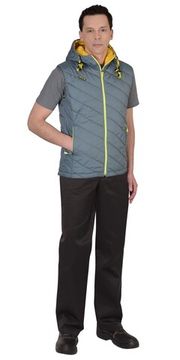 Жилет утепленный "Сириус-Гамма" (с.серый/желтый)