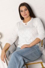 Блуза Нежный узор (молочная) Б14936-18М LT Collection
