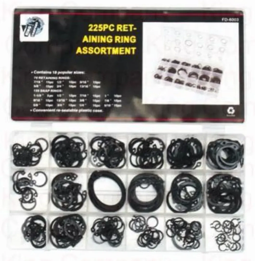 Комплект KR6003 стопорных колец 225пр KING