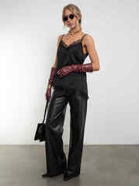 Брюки из экокожи на замше Mirage