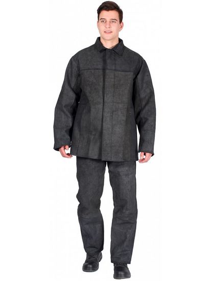 Костюм сварщика цельноспилковый брюки (черный)