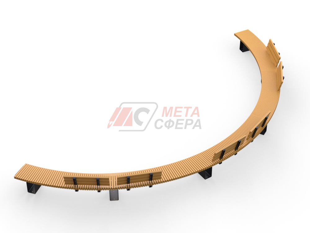 Скамейка Лирон радиусная