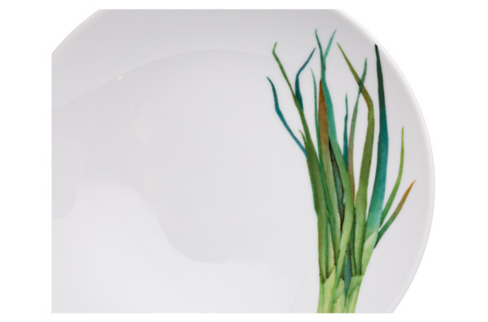 Тарелка для пасты 23см Noritake Овощной букет Зеленый лук