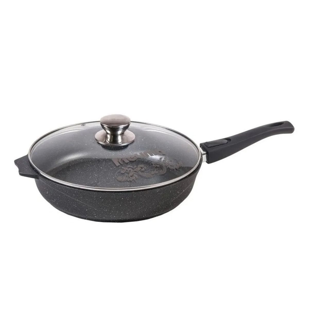Сковорода алюминий, 24 см, антиприг, Мечта, Гранит black, с024802, съем руч