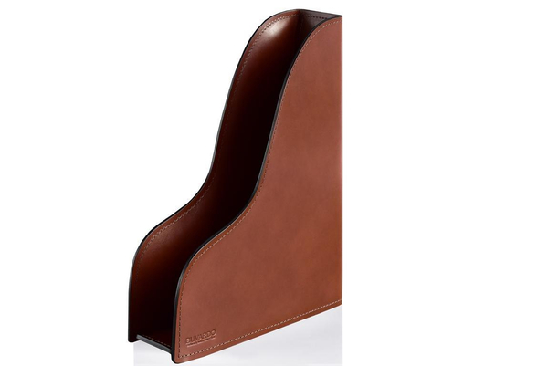 Лоток А4 вертикальный ЛЮКС из кожи Full Grain Toscana Tan