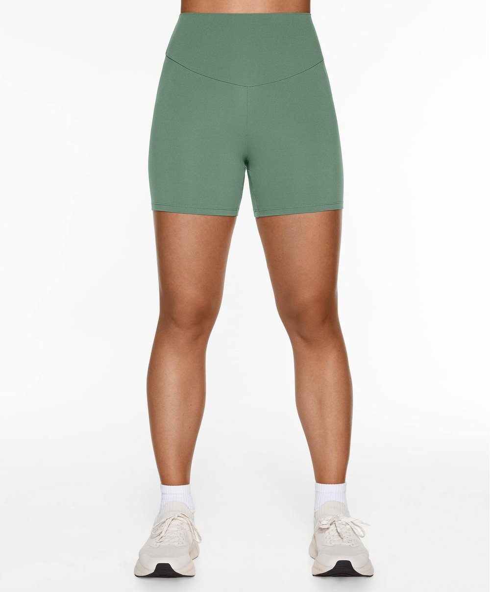 OYSHO Велосипедки Comfortlux с высокой посадкой длиной 10 см, зеленый