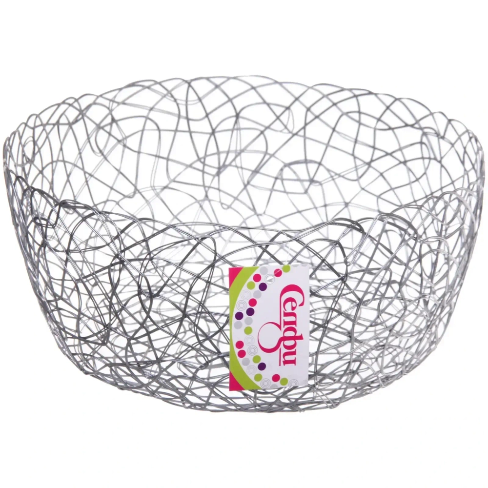 Фруктовница «Brownie» 25*11см паутинка серая