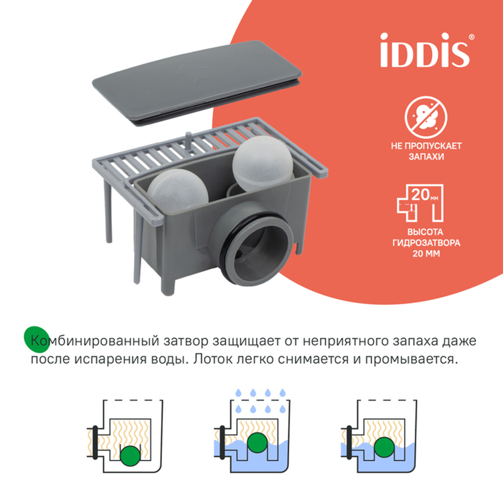 Душевой трап Iddis 600 мм