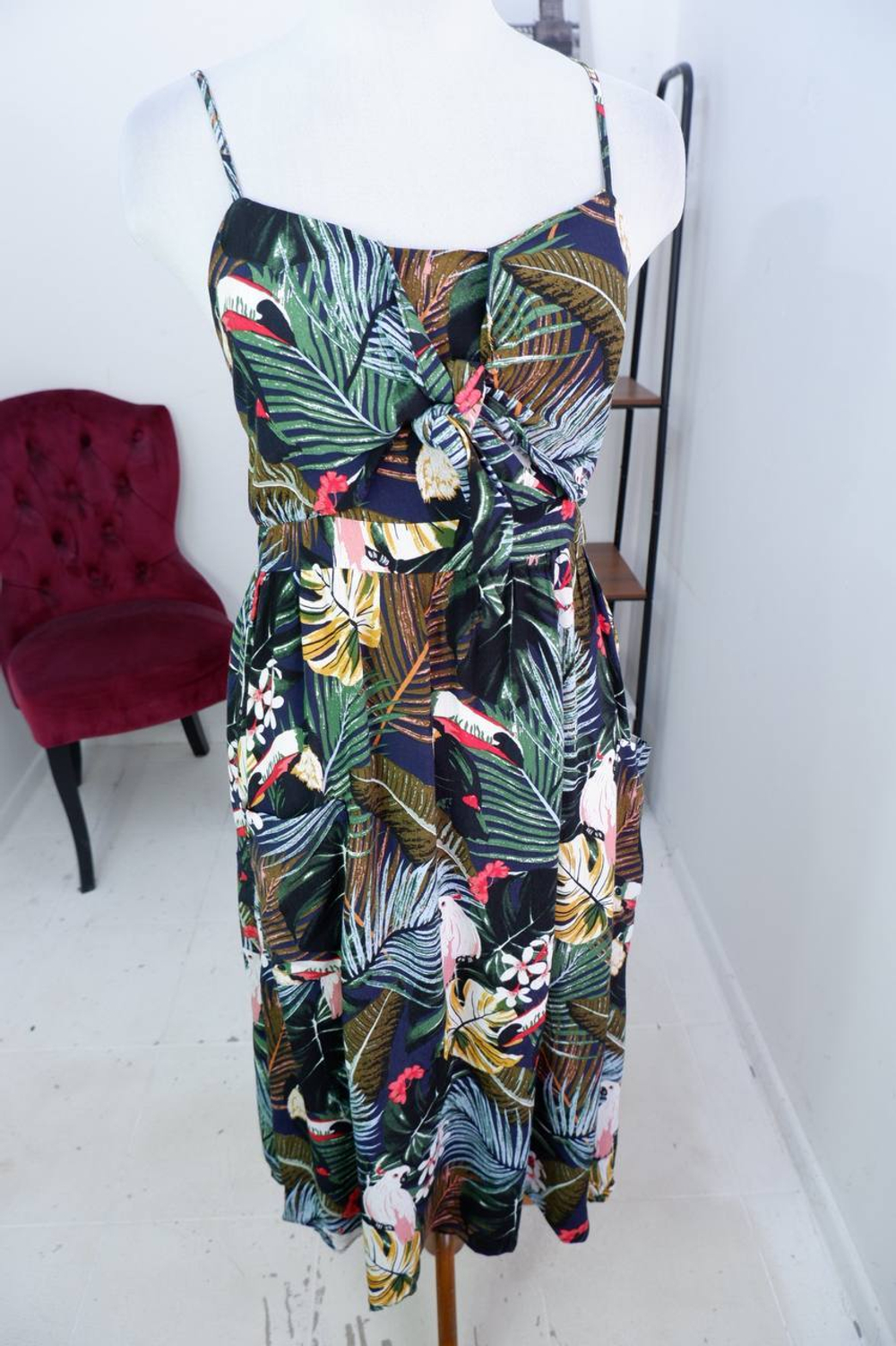 Сарафан Koton с летним принтом, маркировка 40, визуально на 46 размер