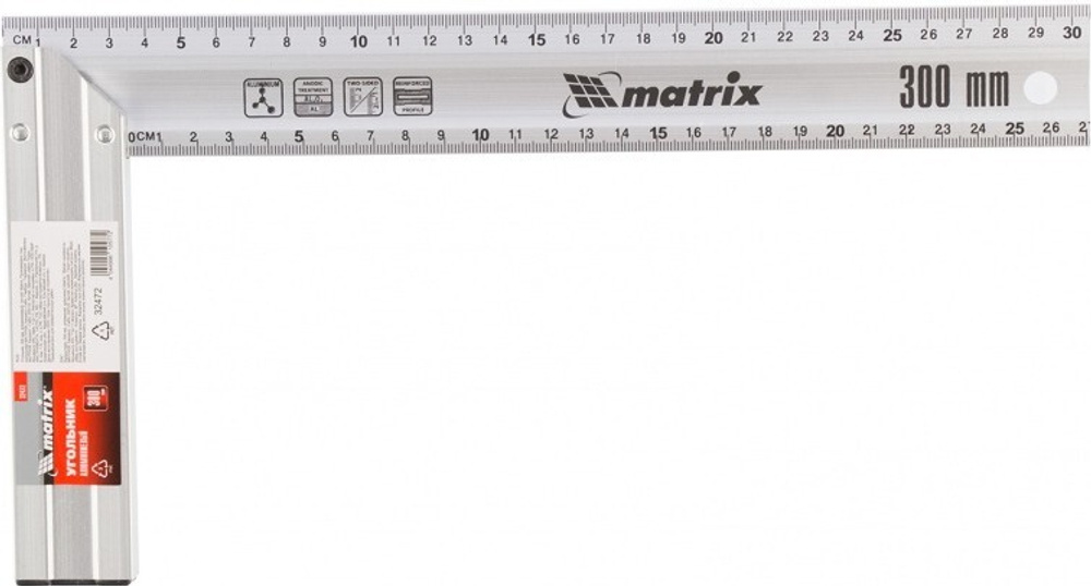УГОЛЬНИК АЛЮМИНИЕВЫЙ MATRIX 300ММ 32472
