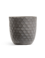 Кашпо TREEZ ERGO - серия Diamond - Чаша-конус - Мокко