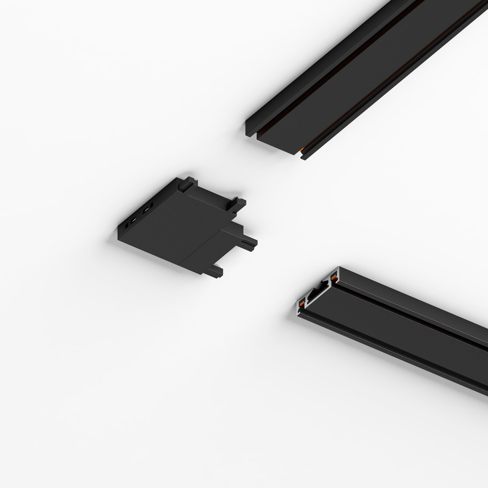 Flat Magnetic Четырёхсторонний соединитель для накладного шинопровода чёрный 85003/00