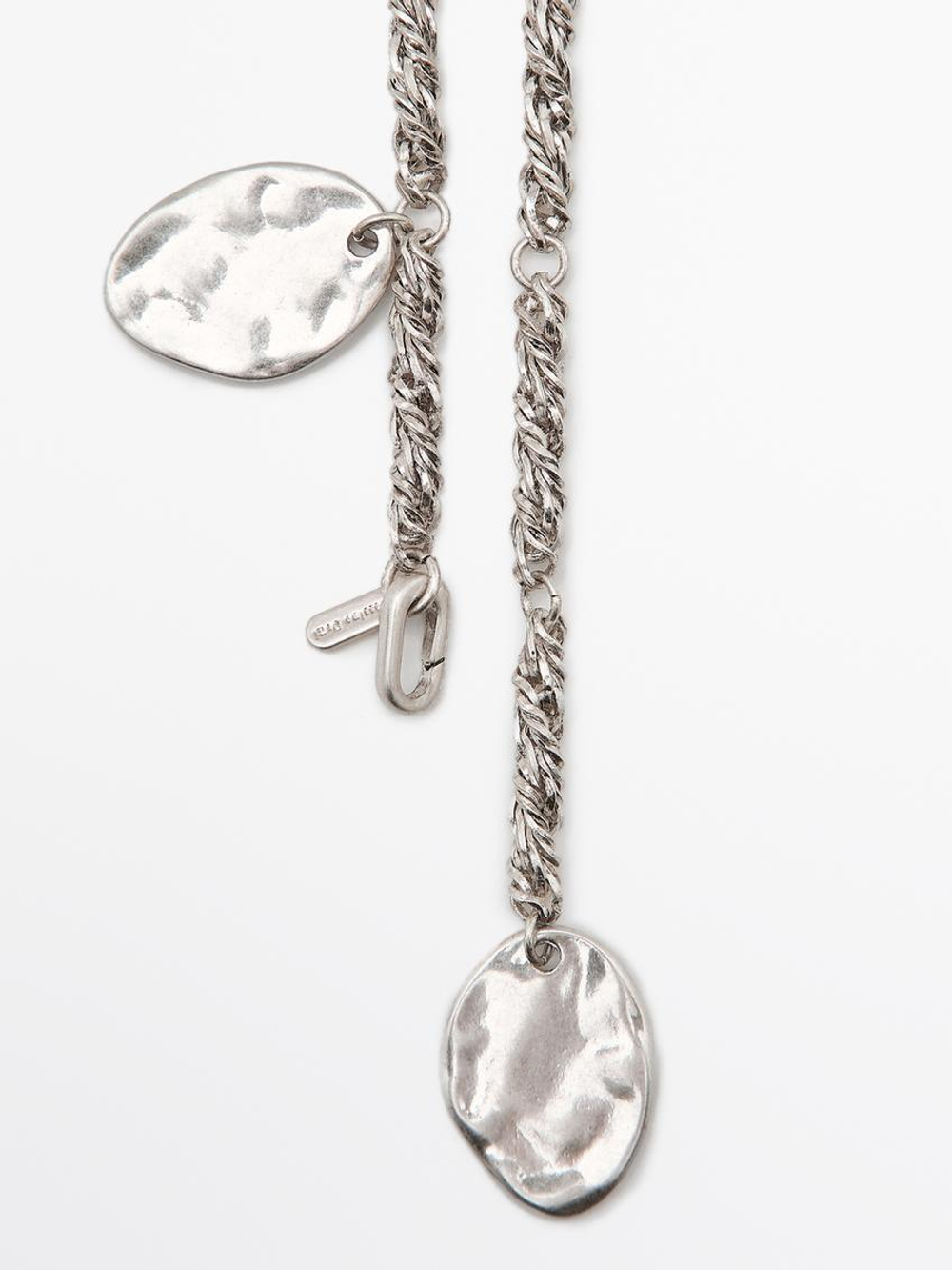 Massimo Dutti Браслет с деталями в форме монет, серебряный