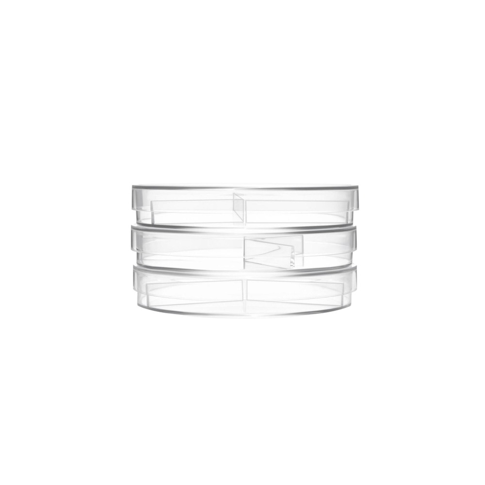 Чашка Петри полистирол, 90х15 мм, 20 шт., трехсекционная, стерильная, пластиковая