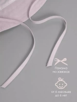 Детская розовая панама на завязках пляжная