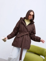 Куртка весенняя удлиненная с капюшоном