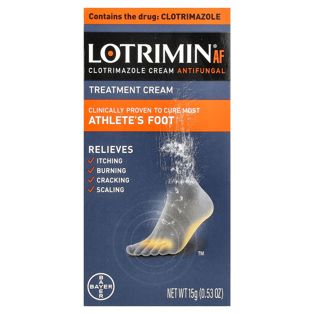 Lotrimin, крем с противогрибковым клотримазолом, 15 г (0,53 унции)