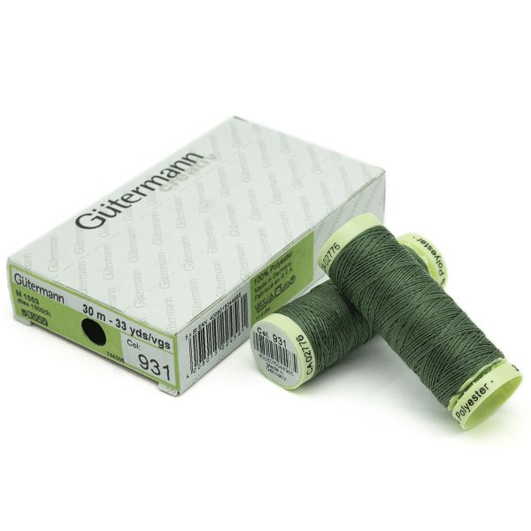 Нитки отделочные Gutermann Top Stitch 30 (30 метров), 5 кат. | 931 зеленый мох