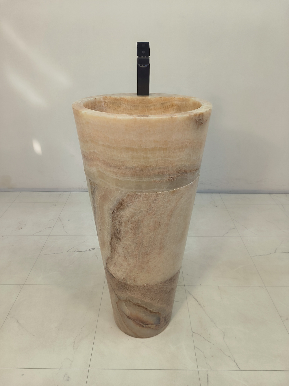 Раковина напольная из оникса Yellow ON-61358 (40*40*90)