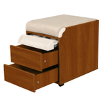 Тумба Дэми на колёсиках с 2 ящиками, органайзером для канцелярии и пуфом (ТУВ.10)