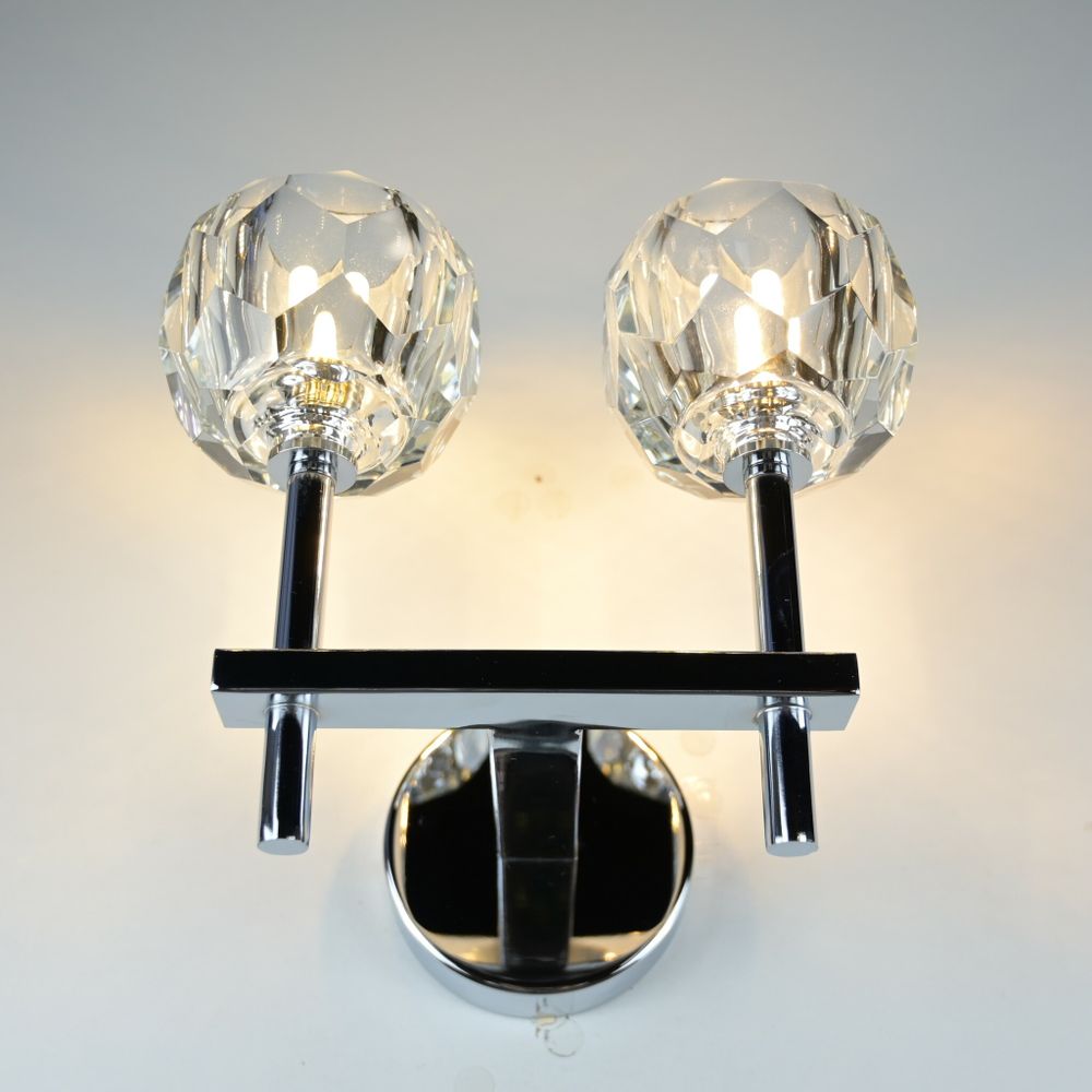 Бра Boule De Cristal Double Sconce Chrome By Imperiumloft