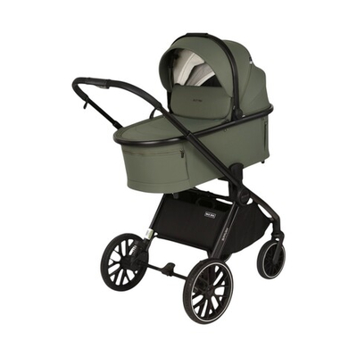 Детская универсальная коляска Adamex Spark 2в1 - Salvia Velvet (Зеленая ткань, черная рама)