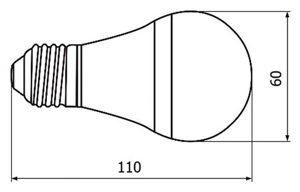 Лампа светодиодная 12W R60 E27 - цвет в ассортименте