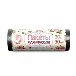 Пакеты для мусора ГОЛУБУШКА, 30л, 30шт