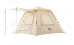 Палатка Naturehike Ango 3-местная, быстросборная, снежная юбка, бежевая, артикул NH21ZP010-KHSKR